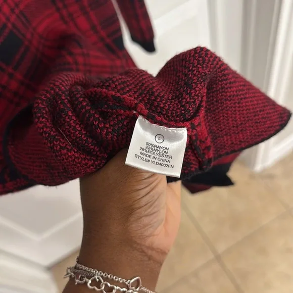 Fashion Nova Red and Black Knit Sweater - Picture 8 of 8